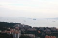 Birds-eye view of Xiamen University campus, southeast China Royalty Free Stock Photo