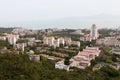 Birds-eye view of Xiamen University campus, southeast China Royalty Free Stock Photo