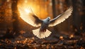 Birds in flight symbolize freedom and spirituality in nature generated by AI Royalty Free Stock Photo