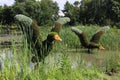 Birds floral sculpture