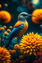 Birds and Flowers Royalty Free Stock Photo