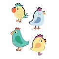 Funny birds stickers