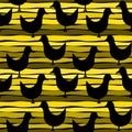 Birds golden sunset Seamless Background