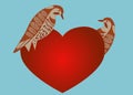 Birds with heart