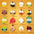 Birds icon set