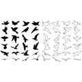 Birds icon vector set. animals illustration sign collection. nature symbol. Royalty Free Stock Photo