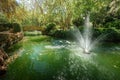 Birds Island (Isleta de los Pajaros) Fountain and Bridge at Maria Luisa Park - Seville, Andalusia, Spain Royalty Free Stock Photo