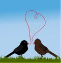 Birds with love