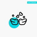 Birds, Lovebirds, Couple, Ducks turquoise highlight circle point Vector icon