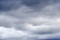 Birds migrating with threatening storm clouds Royalty Free Stock Photo
