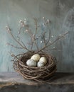 Birds Nest With Three Eggs Royalty Free Stock Photo