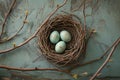 Birds Nest With Three Eggs Royalty Free Stock Photo