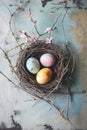 Birds Nest With Three Eggs Royalty Free Stock Photo