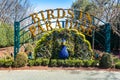 Birds in Paradise sign made from plants