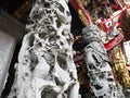 The Birds Pillar of Changfu Temple (Zushi Temple, Ã¤Â¸â°Ã¥Â³Â½Ã§Â¥âÃ¥Â¸Â«Ã¥Â»Å¸) in Sanshia District, New Taipei City, TAIWAN Royalty Free Stock Photo