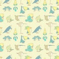 Birds Seamless Background pattern for design and