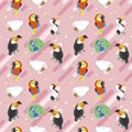 Birds seamless pattern design
