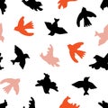 Birds silhouettes pattern