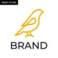 Birds stand logo company, logo vector template design. Ready to use, easy for edit