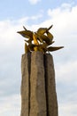 Birds. Statue of Frydek. Royalty Free Stock Photo