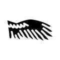 birds wing glyph icon vector illustration