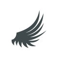 Birds wing icon, flat style