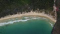 Birdseye view of Playa Grande bay - Aragua State, Venezuela