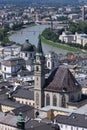 Birdview of Salzburg, Austria Royalty Free Stock Photo