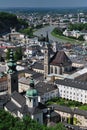 Birdview of Salzburg, Austria Royalty Free Stock Photo