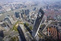 Birdview of shanghai city from top of shanghai tower Royalty Free Stock Photo