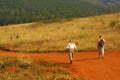 Birdwatchers trekking in South Africa Royalty Free Stock Photo