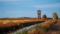 Birdwatching observation tower, Hortobagy National Park. Hungary