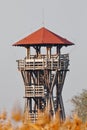 Birdwatching observation tower, Hungary Hortobagy Royalty Free Stock Photo