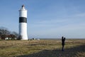 Birdwatching at Ottenby lighthouse Royalty Free Stock Photo