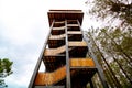 Birdwatching Tower. Bird watching observation tower in the forest