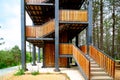 Birdwatching Tower. Bird watching observation tower in the forest