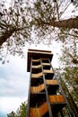 Birdwatching Tower. Bird watching observation tower in the forest