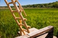 Birdwatching tower stairs Royalty Free Stock Photo