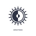 birghtness icon on white background. Simple element illustration from user interface concept