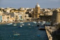 Birgu. Kalkara. Bormla. Boat mooring. Churches and Yachts. Clouds over Valletta. Malta