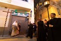 Night Christian procession through the streets of the old Maltese city