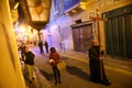 Night Christian procession through the streets of the old Maltese city