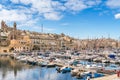 Birgu waterfront Royalty Free Stock Photo