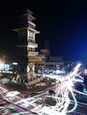 BIRGUNJ NEPAL Ghantaghar street light light painting Royalty Free Stock Photo