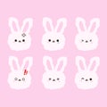 Cute Bunny Character Cartoon	Illustration Royalty Free Stock Photo
