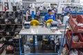 Production line children`s shoes industry in Birigui, Sao Paulo state Royalty Free Stock Photo