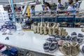 Production line children`s shoes industry in Birigui, Sao Paulo state Royalty Free Stock Photo