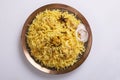 Biriyani, Basmoti rice biriyani, mutton biriyani, isolated on white background