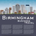 Birmingham (Alabama) Skyline with Grey Buildings Royalty Free Stock Photo