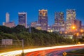 Birmingham, Alabama, USA Highway and Skyline Royalty Free Stock Photo